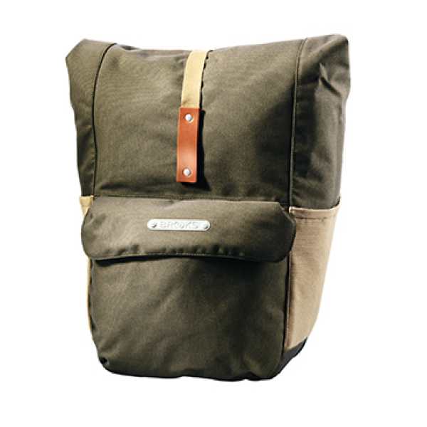 BROOKS Suffolk Rear Travel Panniers - green/honey